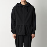 LAYERED ZIP UP HOODIE